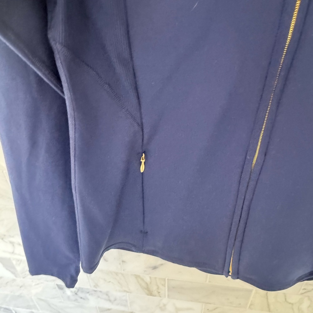 Lilly Pulitzer Navy Jacket with Pink Collar - Picture 4 of 7